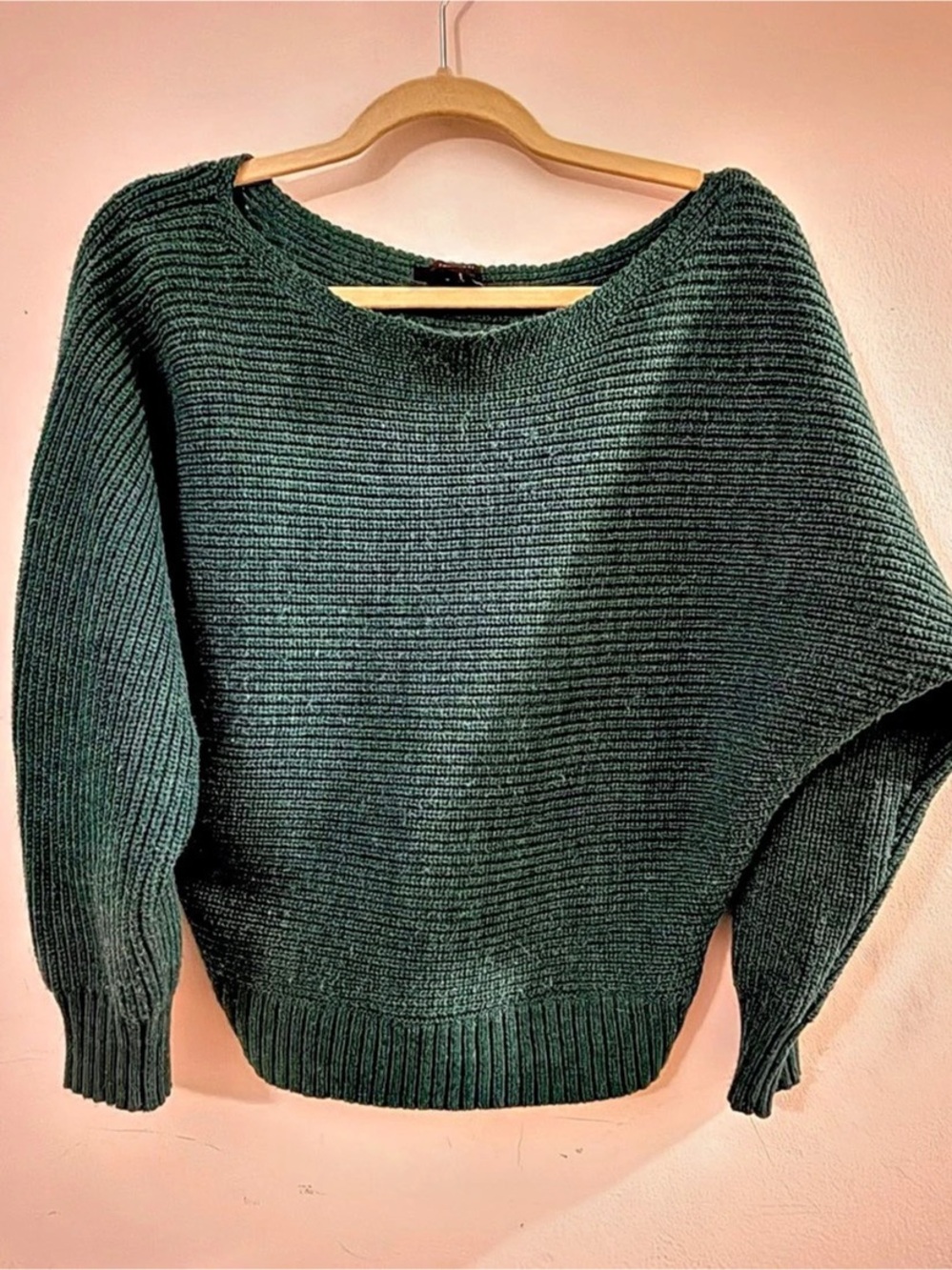 Forever 21 Ribbed Knit Sweater in Green Size Small